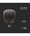 4W Vaseformet pære E27 - Kultråd sort glass 300°