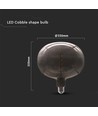 4W Kobbelform Pære E27 - Kultråd Sort glas 300°