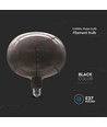 4W Kobbelform Pære E27 - Kultråd Sort glas 300°