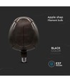 4W Æbleformet pære E27 - Kultråd sort glas 300°