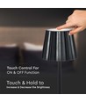 1,5W genopladelig LED bordlampe, CCT - Touch dæmpbar, USB-C, sort, højdejusterbar