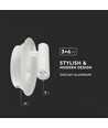 3W + 6W LED hotel væglampe med læsearm - Hvid, 3000K, on/off knapper, CREE LED