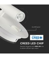 3W + 6W LED hotel væglampe med læsearm - Hvid, 3000K, on/off knapper, CREE LED