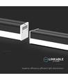 120cm 40W LED lysskinne - 6500K, sort