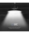 120W/150W/200W LED high bay, 160lm/W - IP65, 3-i-1 CCT, justerbar watt, Ø32cm