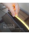 5m 18W/m CCT COB-LED strip, RA90 - 24V, IP20, 560 LED pr. meter, 8mm bred, dæmpbar