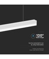 120cm 40W LED lysskinne - 6500K, hvid