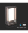 1W Solara væglampe med sensor - IP65, 3000K, mørkegrå, solcelle, bevægelsessensor, udendørs