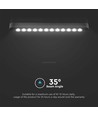 12W Skinnespot - LED Ultra Thin Magnetisk, Grille Lys, 6400K, Sort Hus