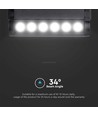 5W LED magnetisk skinnespot - justerbar, 6400K, sort hus.