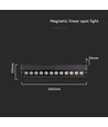 12W Skinnespot-LED Magnetisk, Justerbar, 4000K, Sort Hus