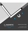 25W Skinnespot LED 6400K, sort, magnetisk