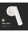 2W LED vægspot - 4000K, hvid, 38 grader, 140x60x60mm, IP20 indendørs