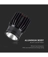 18W LED indbygningsspot - 1900lm, 6400K, sort, IP20, aluminiumsmateriale