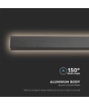 16W LED Væglampe - Antracit, 1010*60*50mm, 3000K, IP65