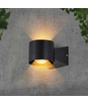 5W LED Væglampe - 3000K, Sort hus, IP65