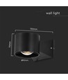 6W LED væglampe - IP65, sort, 4000K, 465lm, firkantet, inde / ude, inkl. lyskilde