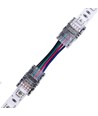 Samler med ledning til LED strip - 10mm, RGB, IP65, 5V-24V