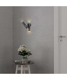 6W 2-vejs spot væglampe - IP44, sort, 3000K, 90 grader, justerbar, inkl. lyskilde