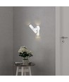 2-vejs spot væglampe - LED-modul, 600lm, 3000K, hvidt hus, IP44
