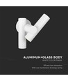 2-vejs spot væglampe - LED-modul, 600lm, 3000K, hvidt hus, IP44