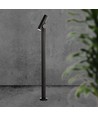 4W havelampe bedlampe - 100cm, IP44, sort, aluminium, 12,9x15,9x100 cm