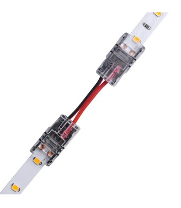 Samler med ledning til LED strip - 8mm, enkeltfarvet, IP65, 5V-24V