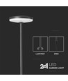 12W LED havelampe med spyd, 80cm - IP65, RA90, antracit, 2-i-1 funktion, 3000K
