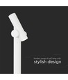 4W LED havelampe bedlampe - IP44, hvid, 3000K, 100cm høj, 300° justerbar, inkl. lyskilde