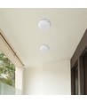 18W Udendørs væg/loftlampe - IP54, Ø19,5cm, Højde 3,8cm, skotlampe