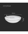 18W Udendørs væg/loftlampe - IP54, Ø19,5cm, Højde 3,8cm, skotlampe