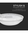 18W Udendørs væg/loftlampe - IP54, Ø19,5cm, Højde 3,8cm, skotlampe