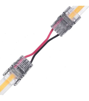 Samler med ledning til LED strip - 10mm, COB, enkeltfarvet, IP20, 5V-24V