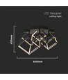 46W Designer LED pendel - 4900lm, dæmpbar, sort, 3000K, varm hvid