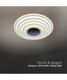125W Designer LED loftslampe, 13100lm - Ø50cm, dæmpbar, 3-i-1 CCT, inkl. fjernbetjening