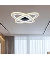 130W LED designer lysekrone, dæmpbar - 13600lm, 3-i-1 CCT, inkl. fjernbetjening, sort/hvid design