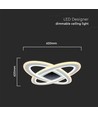 130W LED designer lysekrone, dæmpbar - 13600lm, 3-i-1 CCT, inkl. fjernbetjening, sort/hvid design