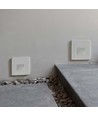 3W LED væglampe til indbygning - IP65, varm hvid, hvid kant, firkantet, 5,8x5,8 cm
