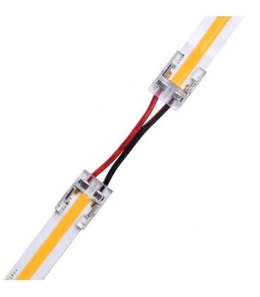 Lavprofil samler med ledning til LED strip - 10mm, COB, enkeltfarvet, IP20, 5V-24V