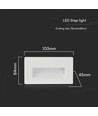 3W LED trappelys - 180lm, 3000K, hvid, 5,8x10,3 cm, inkl. lyskilde