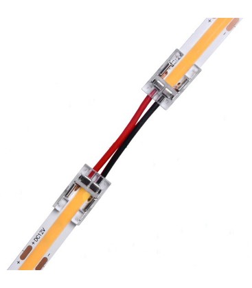 Lavprofil samler med ledning til LED strip - 8mm, COB, enkeltfarvet, IP20, 5V-24V