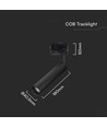 7W Samsung LED skinnespot, RA90, sort - 100lm/W, 5 års garanti, IP20 indendørs