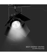 33W LED skinnespot, RA90 - Samsung LED chip, 3000lm, 3000K, sort, 5 års garanti