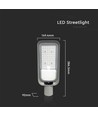 V-Tac 50W LED gadelampe - Ø60mm, IP65