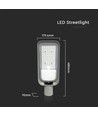 100W LED gadelampe - 4000K