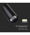 30W/40W skinnespot, RA90, sort - CCT, 35 grader, COB LED
