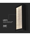 20W LED udendørs væglampe - IP65, 2300lm, sort, varm hvid, 40cm høj
