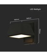 15W LED udendørs væglampe - 16x16.5x16.4mm, 4000K, sort, IP65