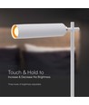 Opladelig 3-i-1 LED lampe - Magnetisk, hvid, dæmpbar, inkl. fod og 2 stk. monteringsbeslag
