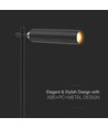 Opladelig 3-i-1 LED lampe - Magnetisk, sort, dæmpbar, inkl. fod og 2 stk. monteringsbeslag
